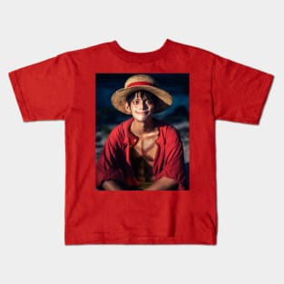 Realistic Luffy Kids T-Shirt